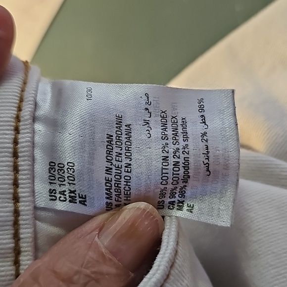 I.N.C. DENIM HIGH‎ RISEWIDE LEG CROP Women's Cream Jeans. 10/30. FRAYED HEM - Picture 11 of 11